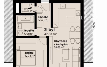 2i byt v radovom dome s garážou – Nad Slatinou (typ A)