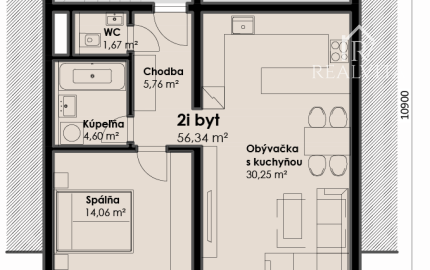 2i byt v radovom dome s garážou – Nad Slatinou (typ B)