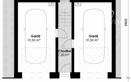 2i byt v radovom dome s garážou – Nad Slatinou (typ B)