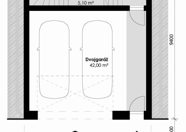 2i byt v radovom dome s garážou – Nad Slatinou (typ A)